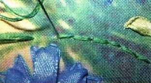 Вышивка лентами: "Васильки и ромашки" Вышивка лентами: "Васильки и ромашки"